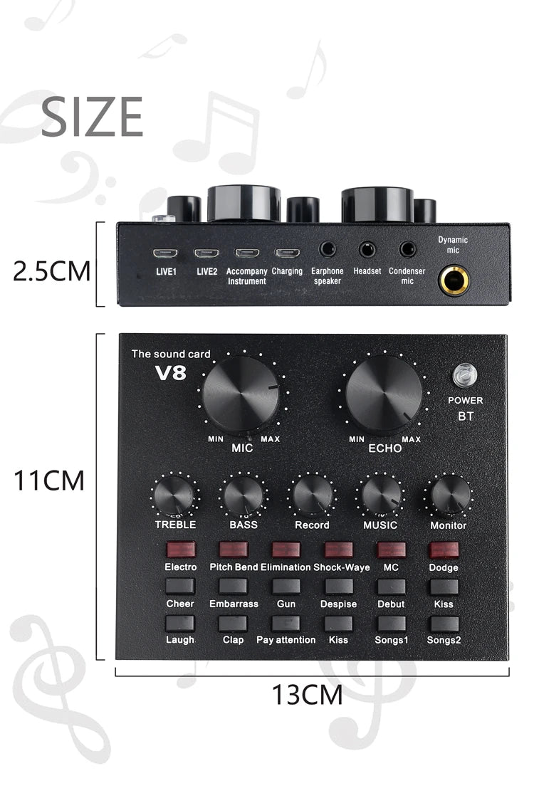 Oxid V8 Ses Kartı Ve Bm800 Mikrofon Seti Gen2