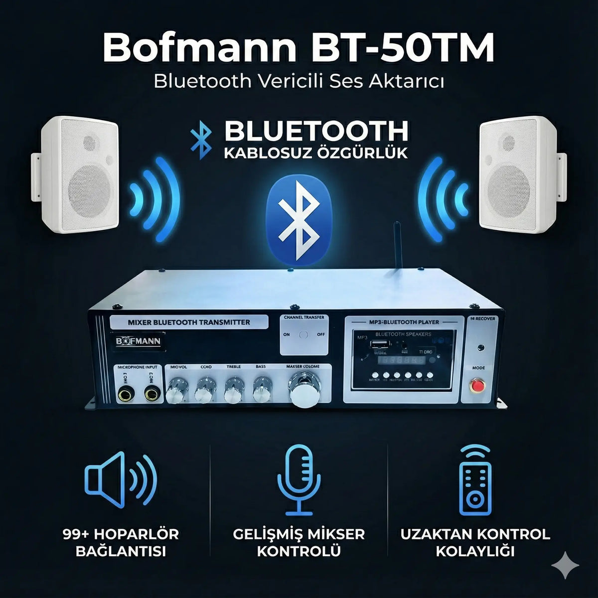 Bofmann BT-50TM Bluetooth Vericili Bölge Mikseri