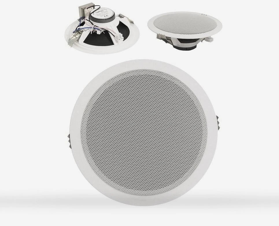 Spekon TVN-6TW - 5-10 Watt 16 cm Black Ceiling Speaker