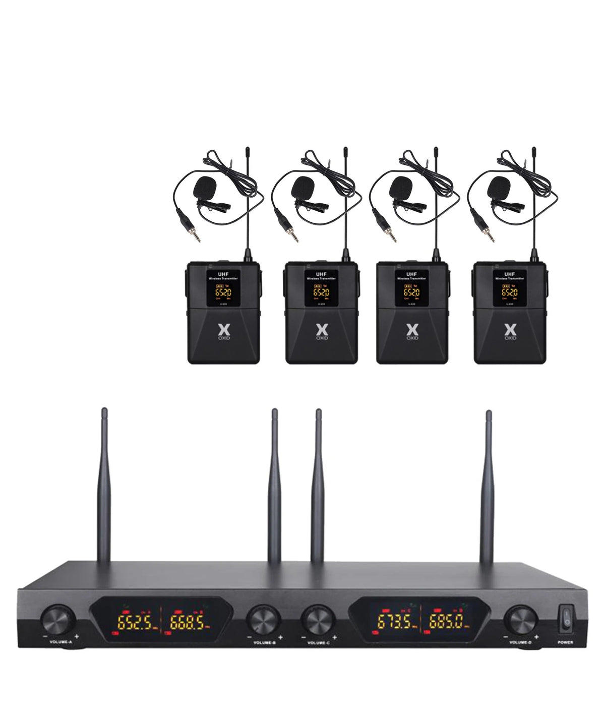 Oxid Uhf U-4400Y Kablosuz Mikrofon 4 Yaka