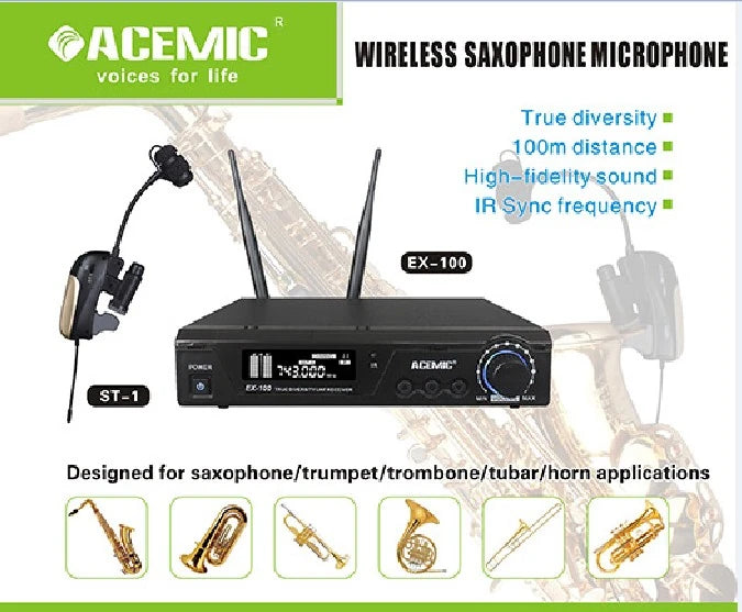 Acemic Ex-100/St-1Uhf Wireless Instrument Microphone