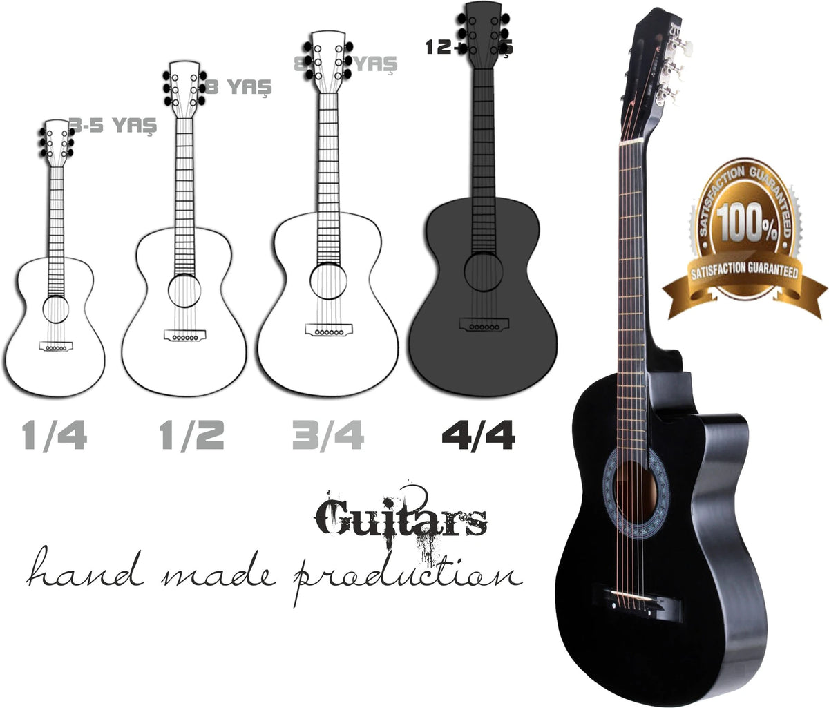 Madrid Mcg-120C Bk Cutaway 39 Klasik Gitar Tam Boy