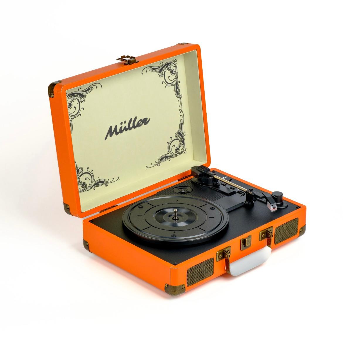 Müller Mr-350Bt Nostaljik Pikap Plak Çalar Portakal-Turuncu