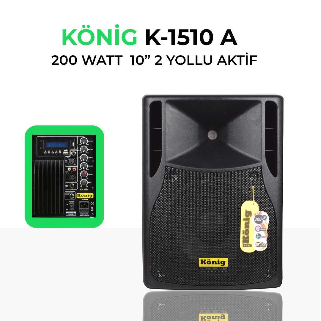 König K-1510A 10'' 200W Active Speaker