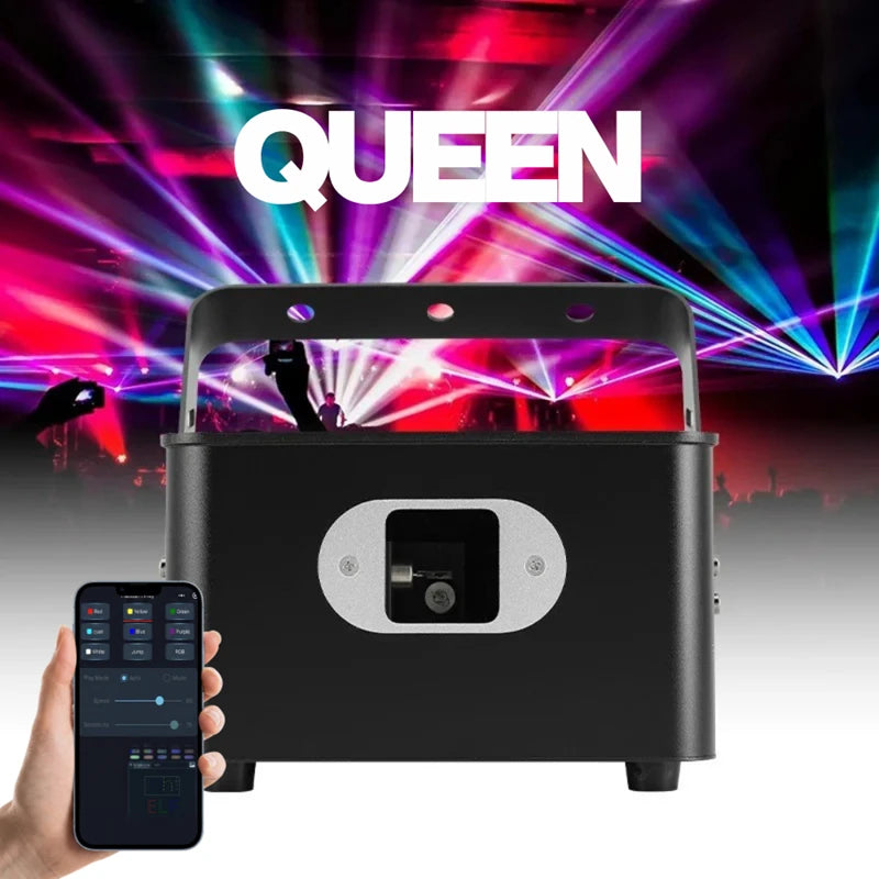 Queen 5W APP Kontrol Özellikli Renkli Sahne Lazer Işık Sistemi
