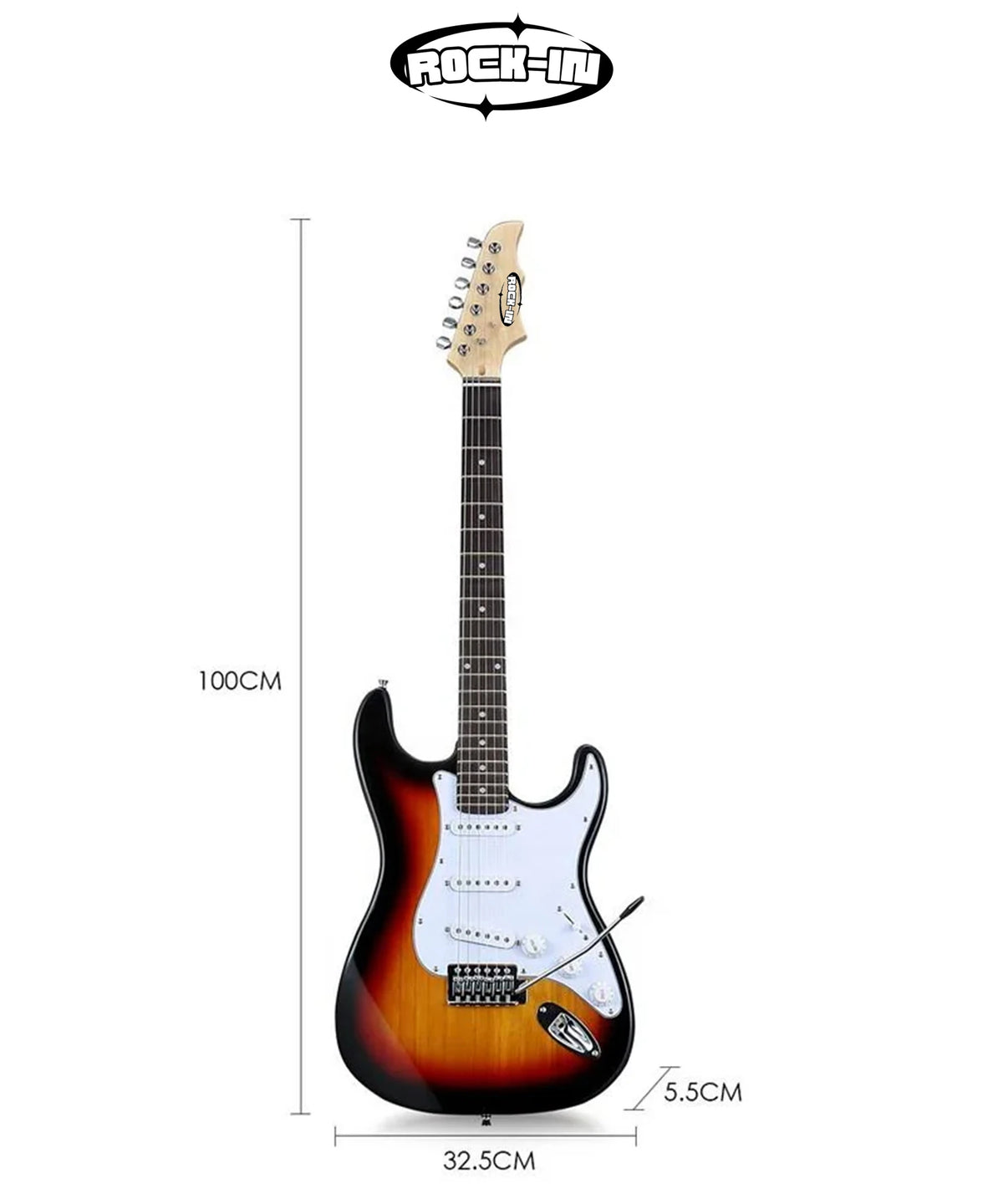 Rockin ST-202-SB Elektro Gitar HSS