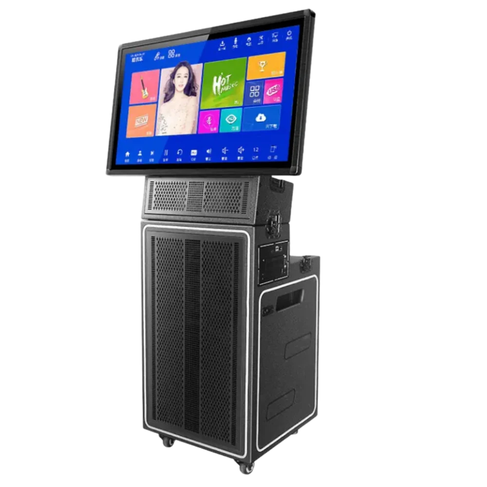 BX6 Ekranlı Şarjlı Karaoke Ses Sistemi 200W 12" Woofer 30" Ekran Wifi Ses Sistemi