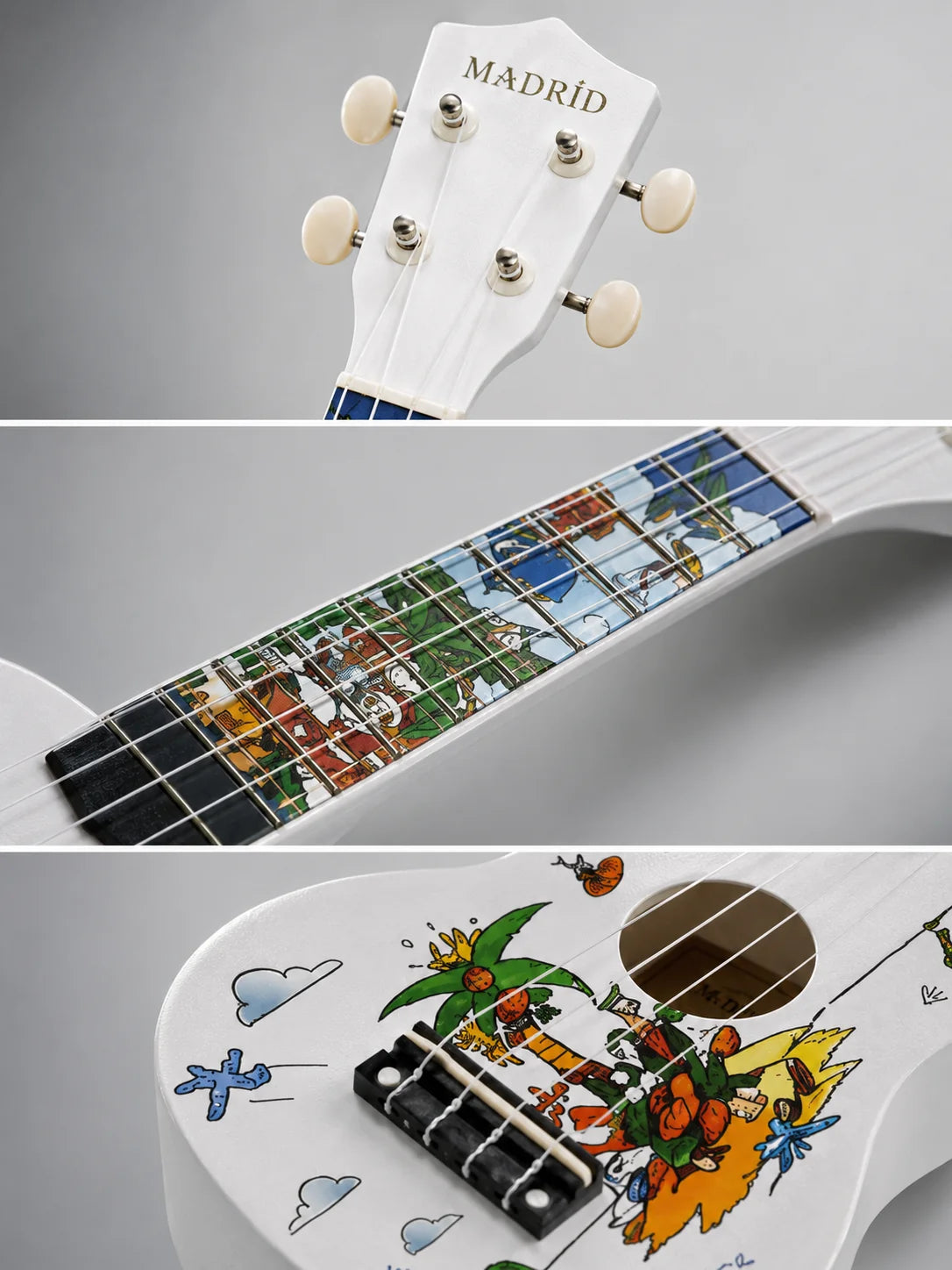 Madrid Ukulele Decal MU-21-12Island