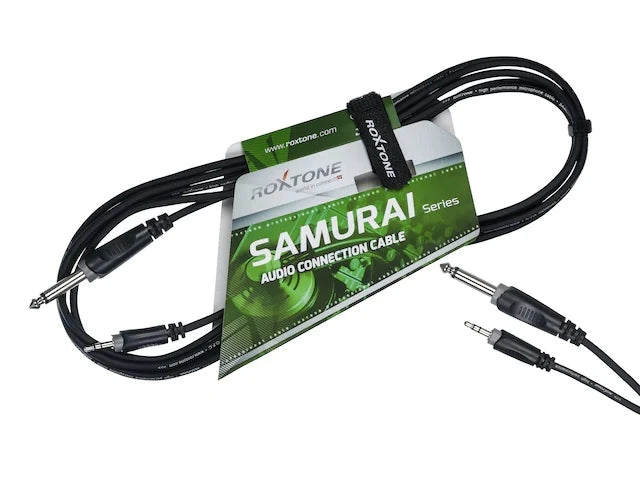 Roxtone Rx-K-13503 3 5Mm St 6 3 Mm Çivi Jak 3 Metre Ses Kablosu