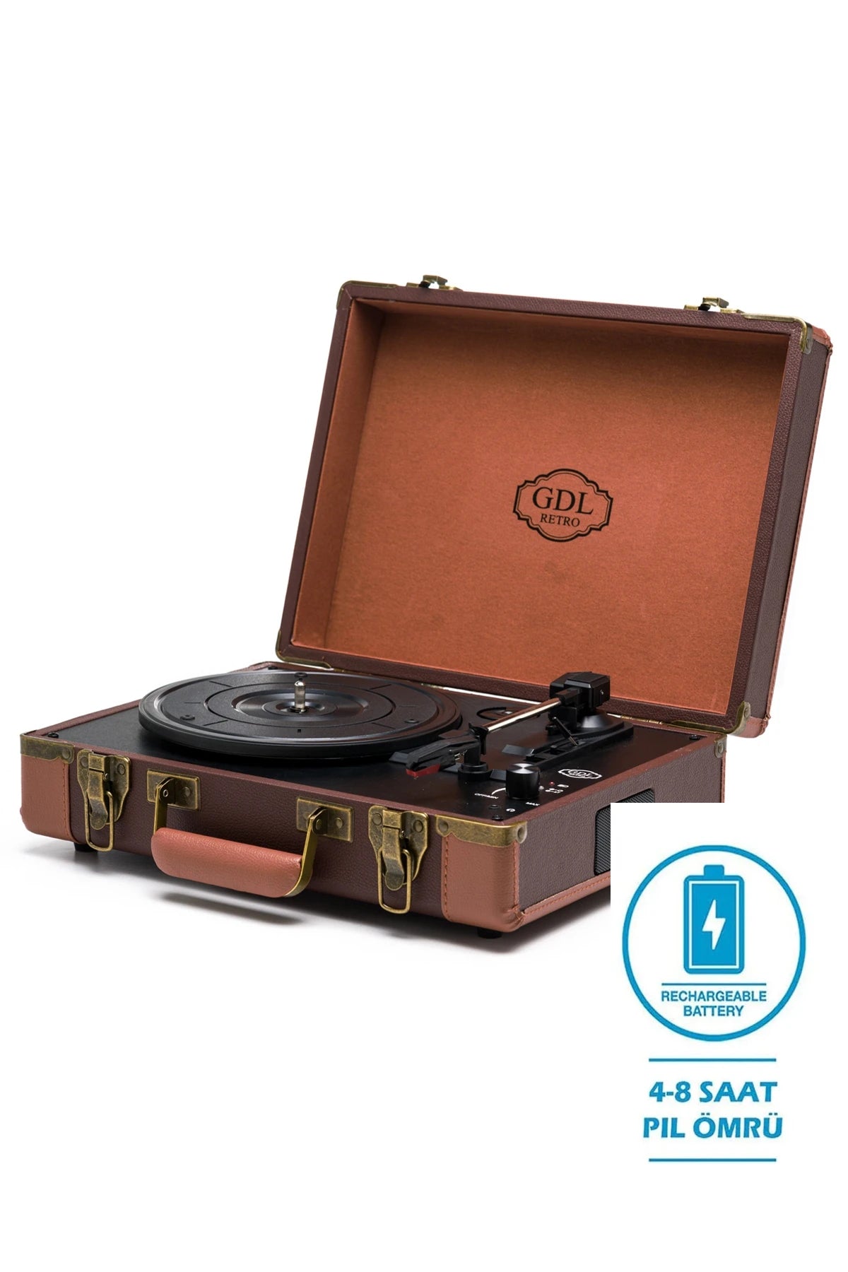 Gdl Retro Çanta Pikap T317B (Bluetooth Şarjlı) - Chocolate