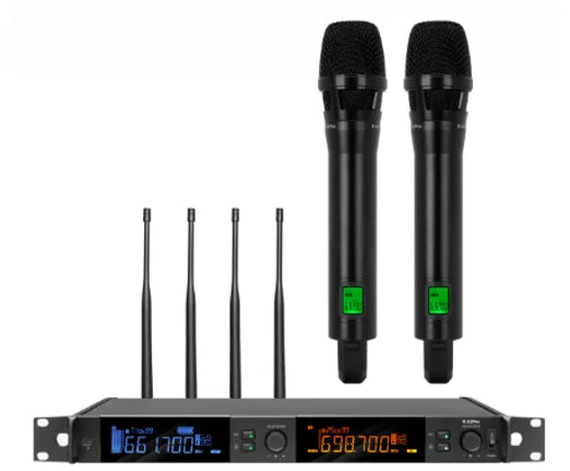 Schall S-82PRO+ UHF Çift Alıcılı Kablosuz Çift El Mikrofonu