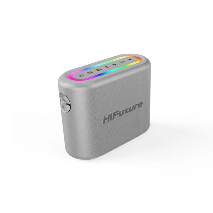 HiFuture Vocalist 200 Bluetooth RGB 100W Mikrofonlu Taşınabilir Karaoke Sistemi Kablosuz Hoparlör Gümüş