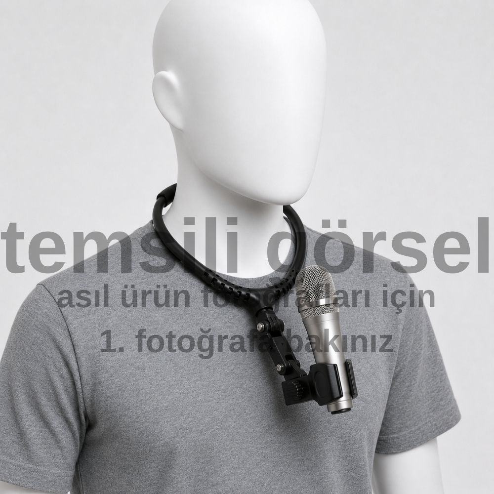 Tower Mikrofon Boyun Aparatı  MSH-180N  (Hands-Free) - Esnek Klipsli - Siyah (Mikrofon Ayı Dahil)