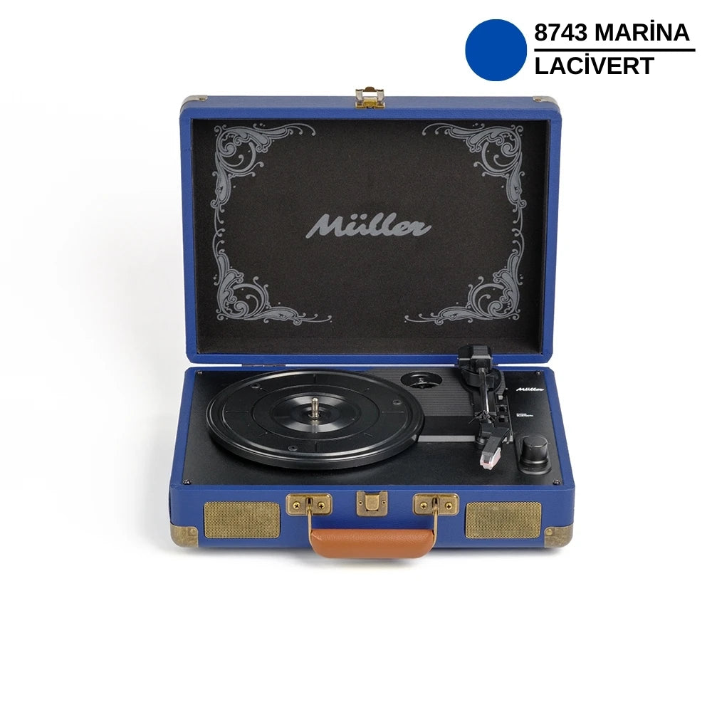 Müller Mr-350Bt Nostaljik Pikap Plak Çalar Marina-Lacivert