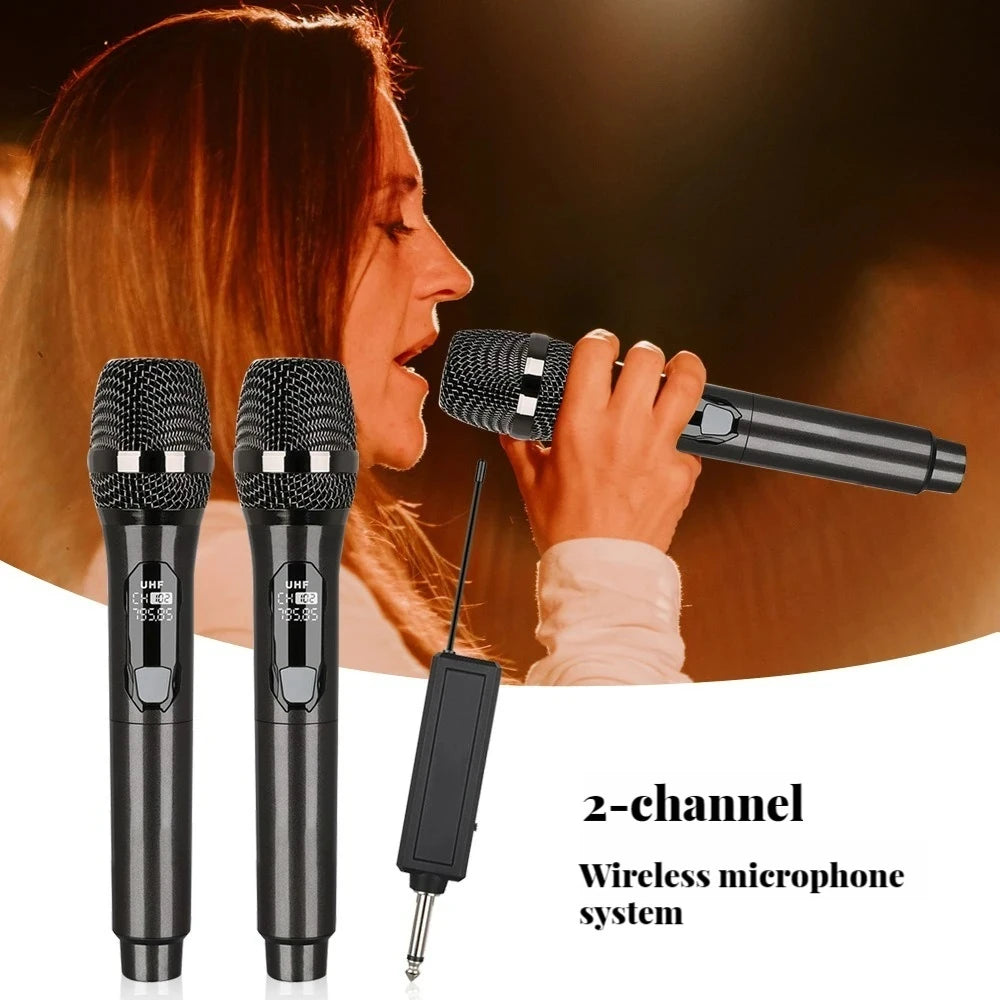 Wn-04 Wireless 2-Handheld Microphone Rechargeable