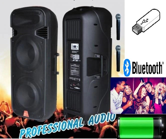 D-Sound Max-215Pa Aktif Plastik Kule Kabin Taşınabilir Şarjlı Hoparlör