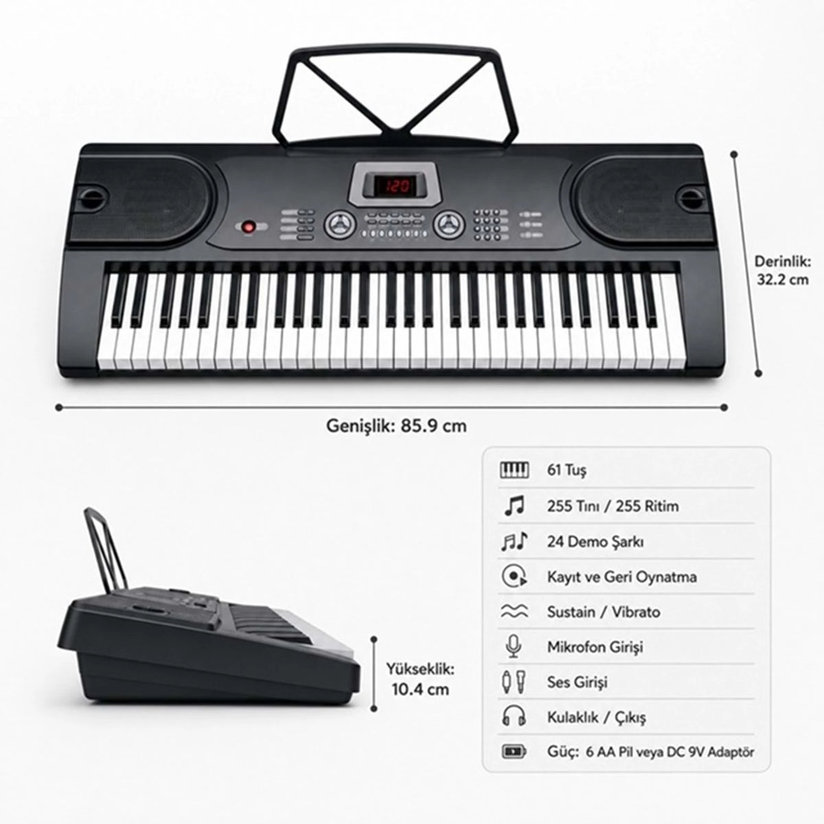 MK-2089 61 Tuşlu Elektronik Org