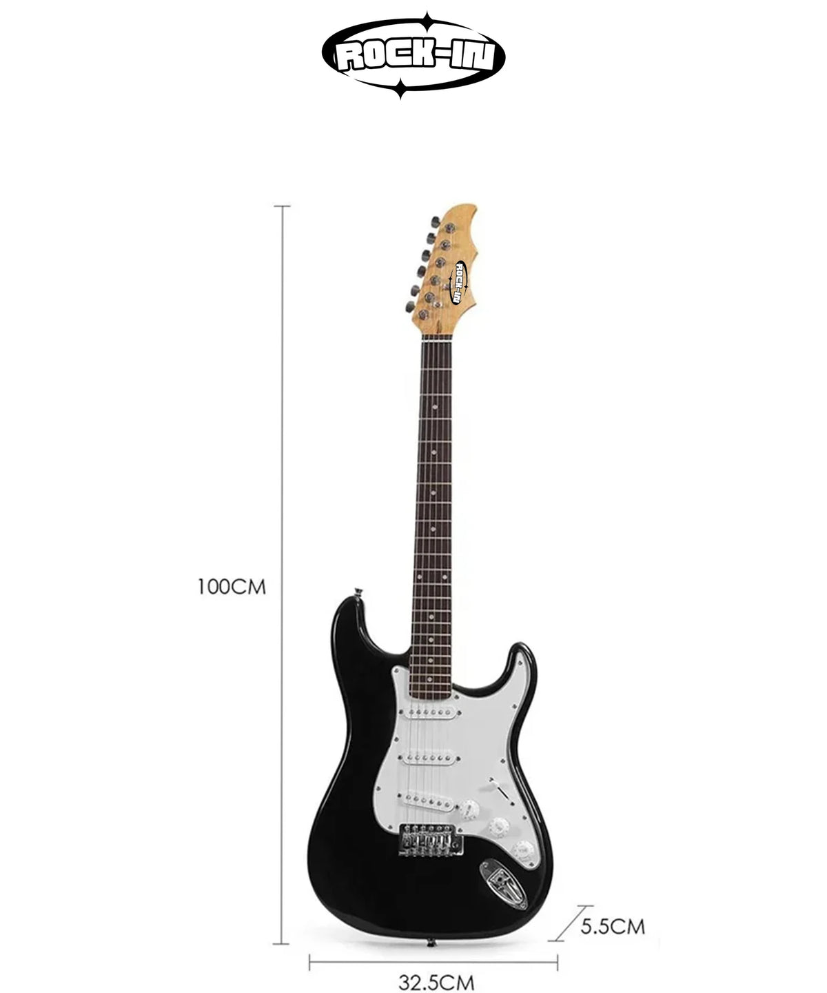 Rockin ST-202-BK Elektro Gitar HSS