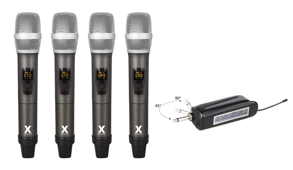 Oxid Oxd-634E 4-Channel Handheld Wireless Microphone