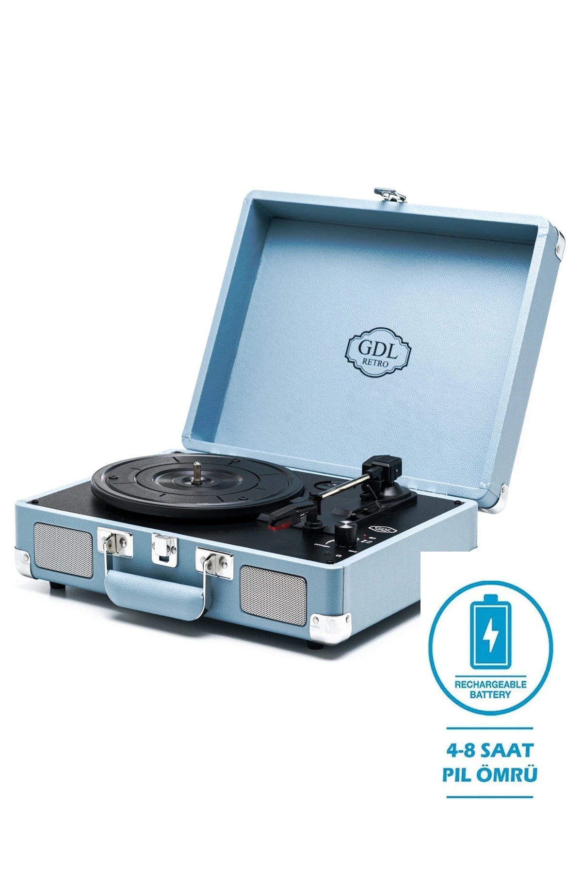 Gdl Retro Çanta Pikap T317B (Bluetooth Şarjlı) - Gökyüzü