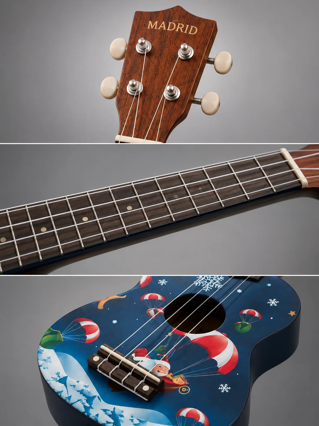 Madrid Ukulele Decal MU-21-16Christmas
