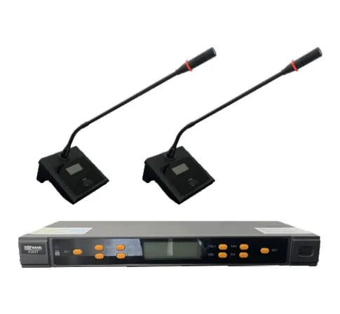Bofmann BF K102T UHF 2x100 Kanal Kablosuz Çift Masa Mikrofonu