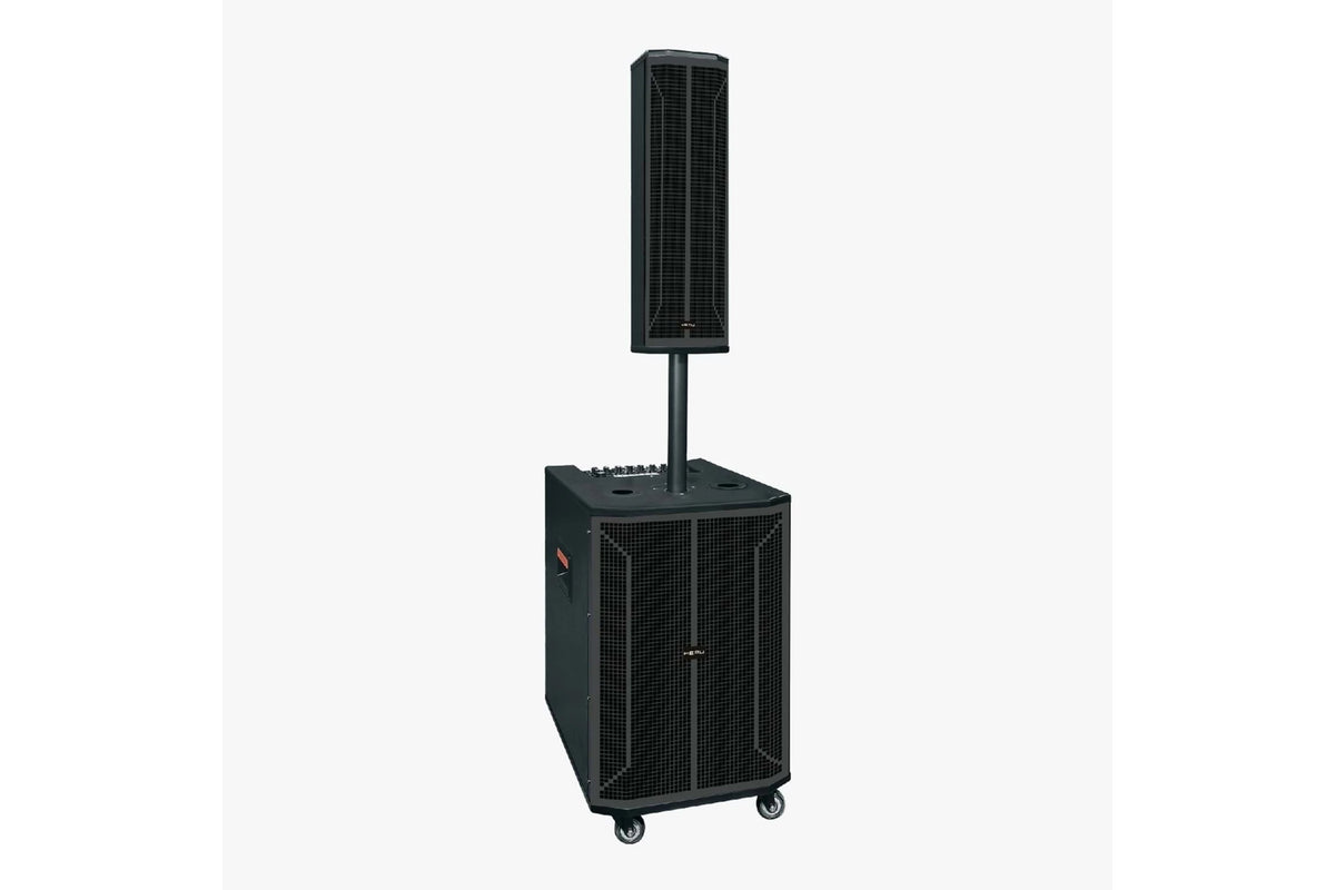 HEPU HP-993 Profesyonel Taşınabilir Ses Sistemi – 12” Subwoofer, 280W Güç, Kablosuz Mikrofonlu