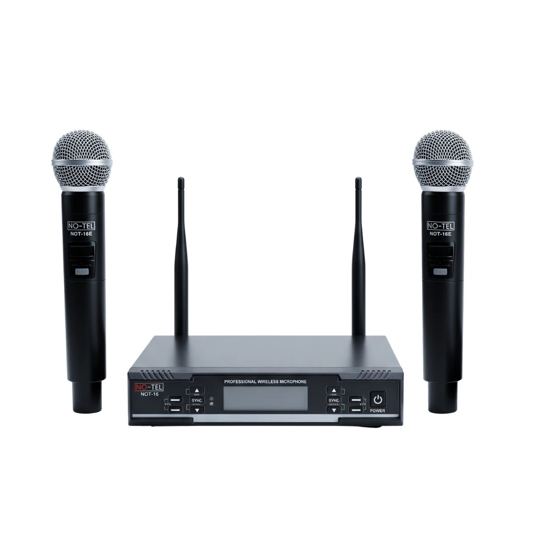Notel NOT 16EE UHF 2x30 Kanal Kablosuz Çift El Mikrofonu