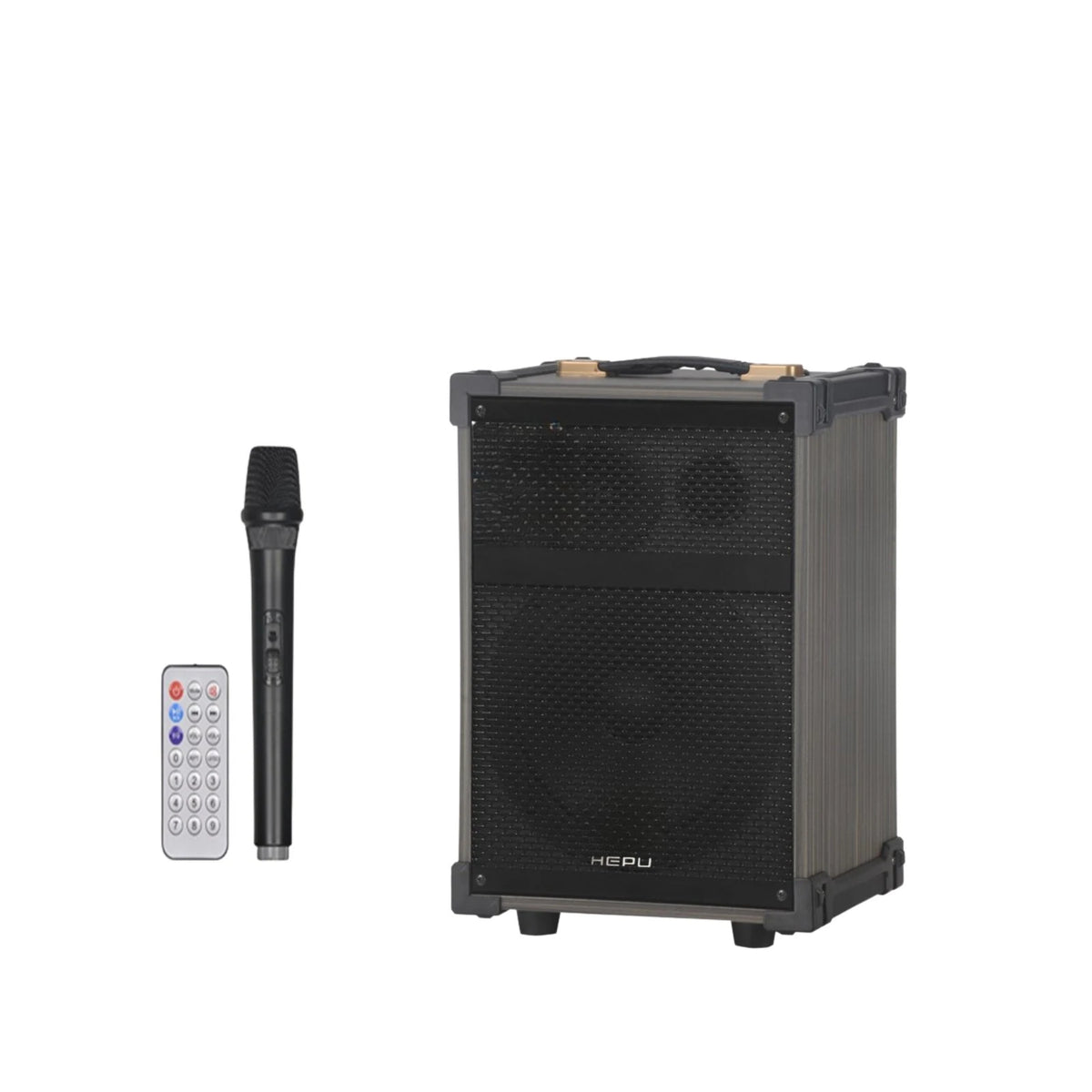 HEPU HP-904 12 İnç 40W Partybox Bluetooth Hoparlör – Kablosuz Mikrofonlu, Kumandalı