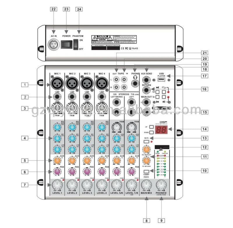 D-Sound Rmv6/2Fx Dec Mixer