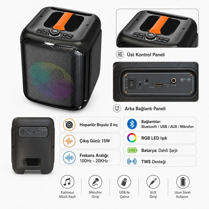 Hepu HP975 Partybox Hoparlör