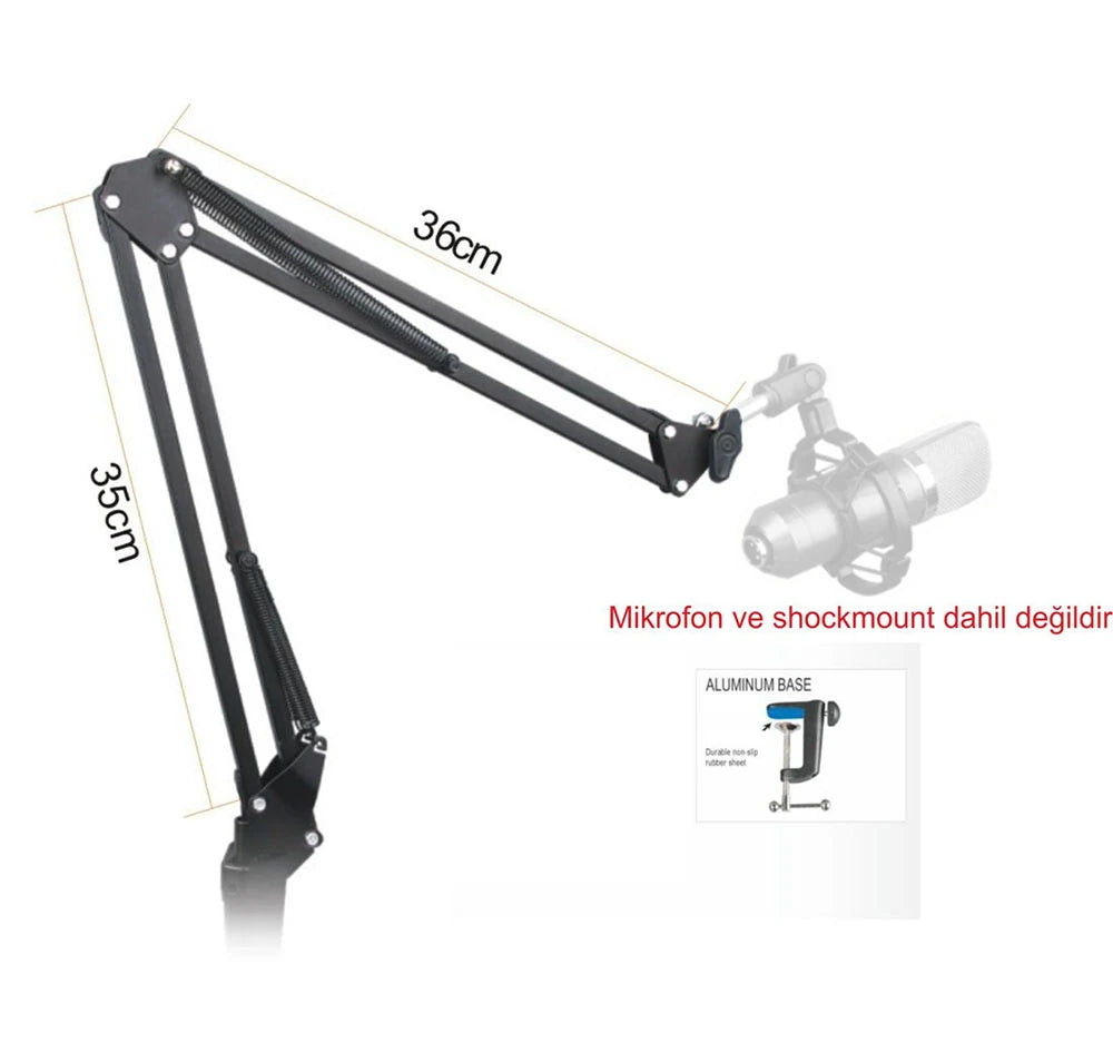 Rp-7 36Cm Podcast Akrobat Masa Monteli Mic Stand