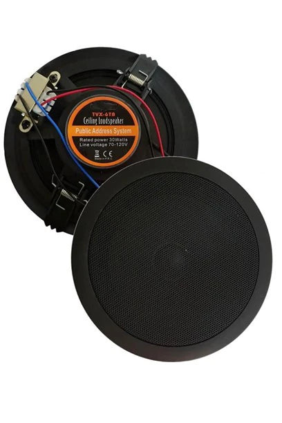 Spekon Tvn-6Tb - 5-10 Watt 16 Cm Black Ceiling Speaker
