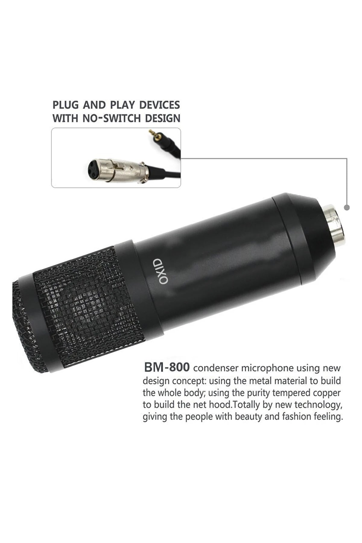 Oxid Bm-800 Black Condenser Mikrofon