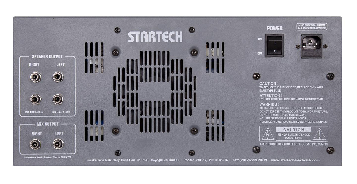 Startech Safir Sr 6/800 Usb Power Mikser Cami Amfisi 2X400 Watt Ekho Reverb'li
