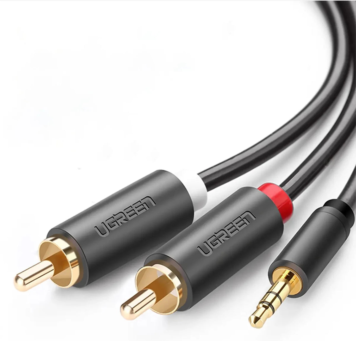 Ugreen Av102 Cable 2X Rca Jack 3 5 Mm 1 5M Black