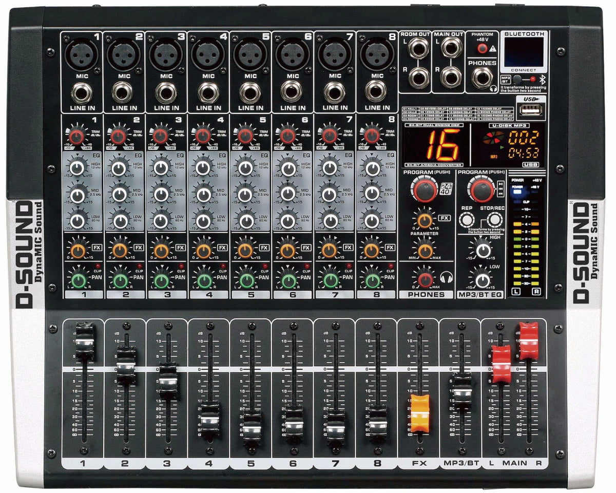 D-Sound M-800P 8 Kanal Power Mixer