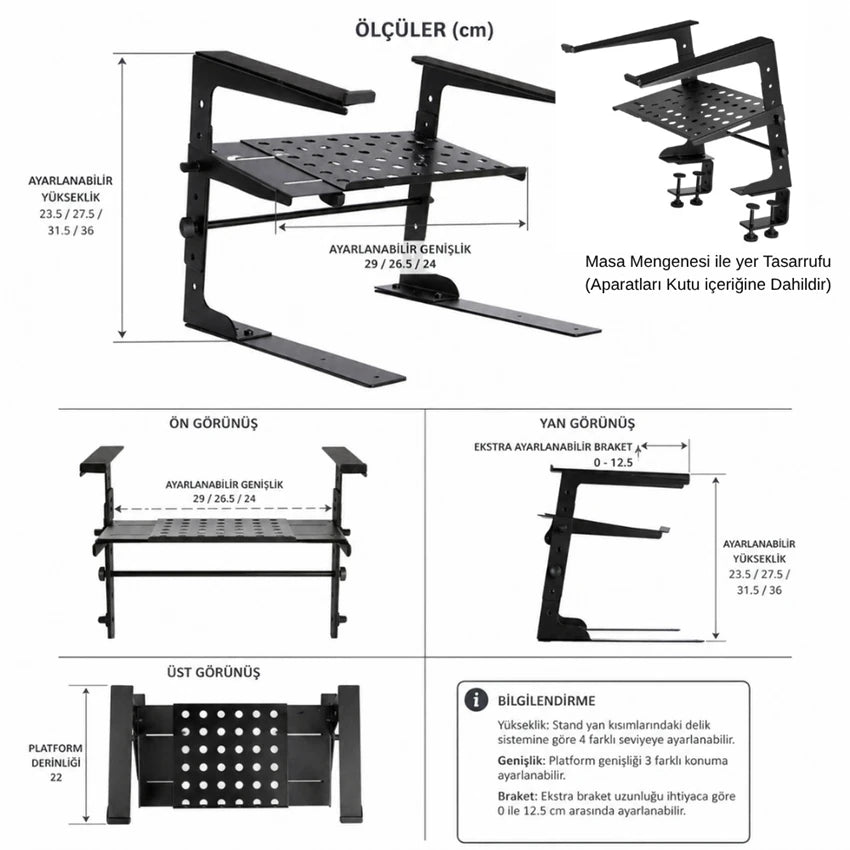 Dj Kontrol Laptop Stand Dj-709