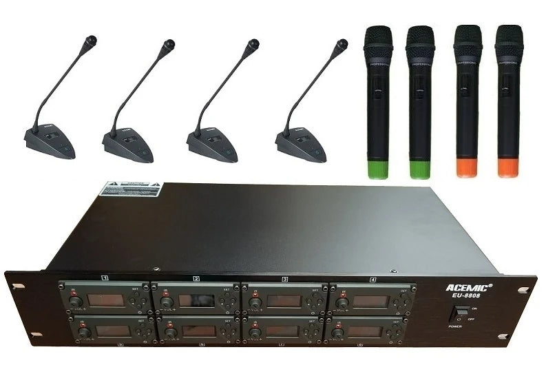 Acemic Eu-8808 8Li Kablosuz Konferans Sistem