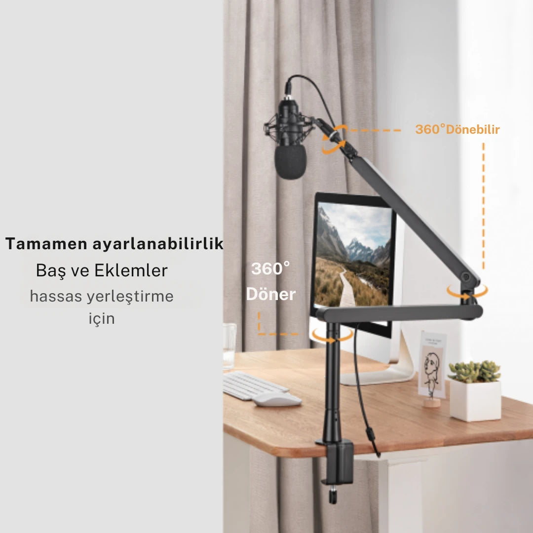 Oxid MMS-08 Broadcast Stüdyo Gaming Mikrofon Standı