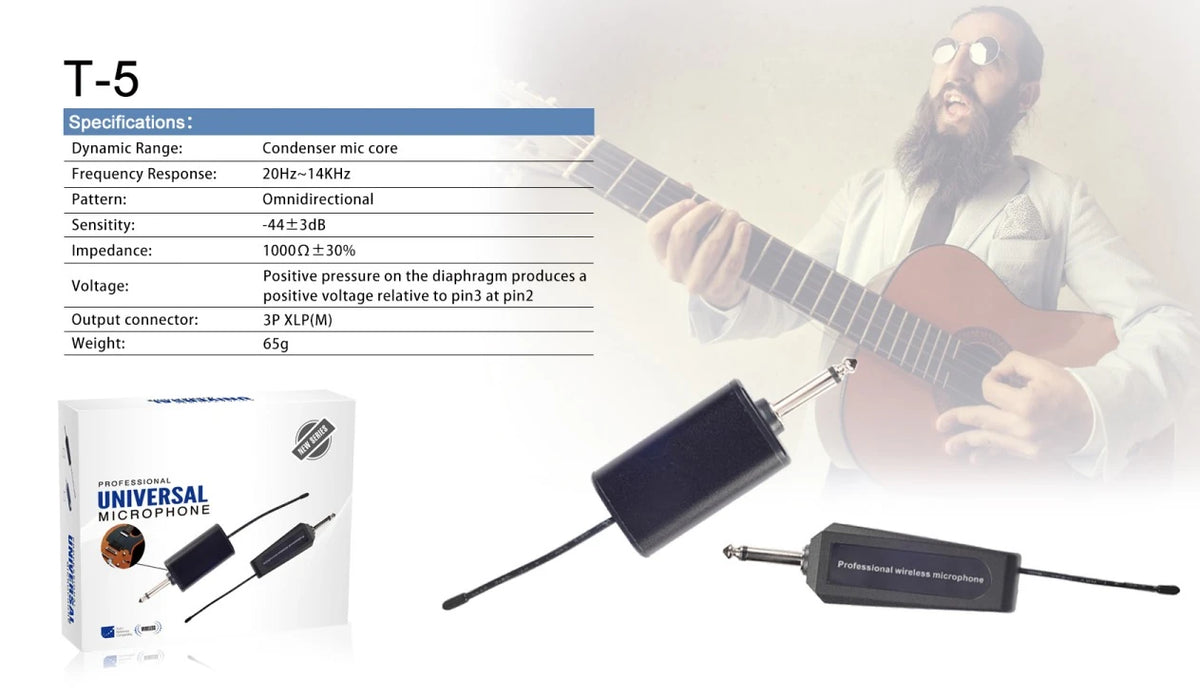 Oxid Oxd-T5G Gitar Saz Kablosuz Jak Mikrofon