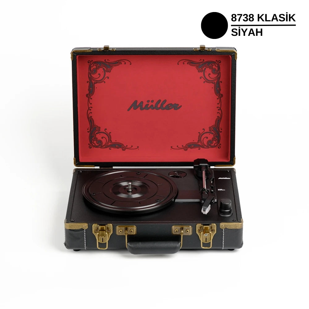 Müller Mr-350Bt Nostaljik Pikap Plak Çalar Klasik-Siyah