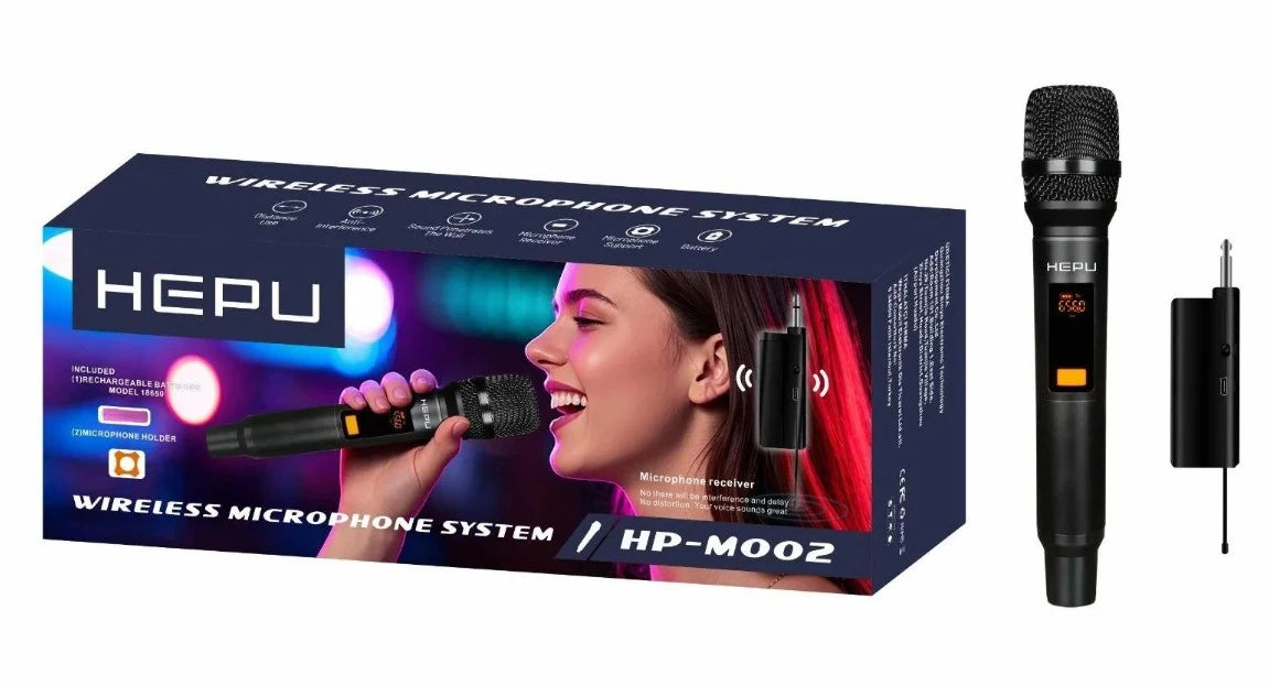 HEPU HPM-002 Kablosuz Mikrofon Sistemi