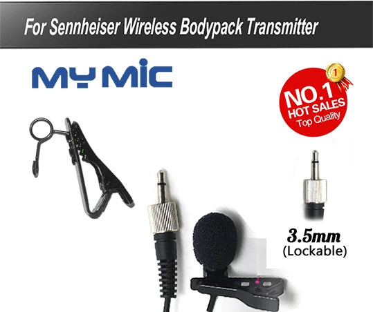 Yaka Mikrofonu 3 5Mm Famale-Screw Jack(Sennheiser Uyumlu)Mono