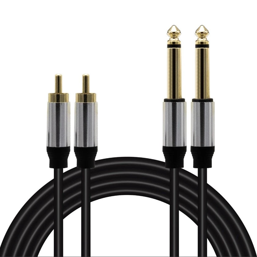 Kretz Ld398 2X 6 3 Mm Mono Erkek - 2X Rca Erkek 1 5 Metre Kablo 20157 20157