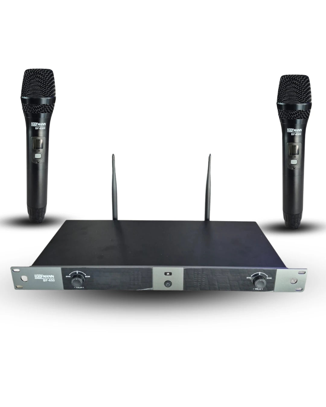 BF-650EE UHF 2X100 KANAL ÇİFT EL MİKROFON (ŞARJ EDİLEBİLİR)