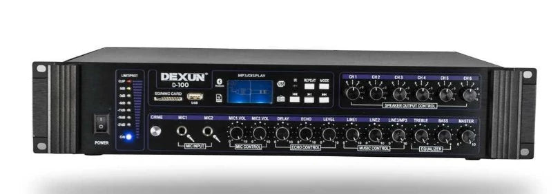 Dexun D-100 100W Mikser Amfi 6 bölgeli