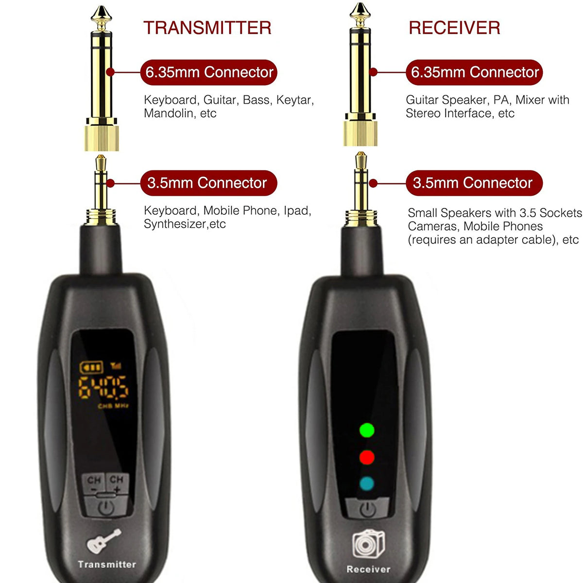 Ds-Clr8 Professional Wireless Jack Clarinet Microphone
