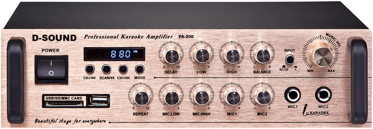 D-Sound Pa-200 stereo Mixer Amplifier