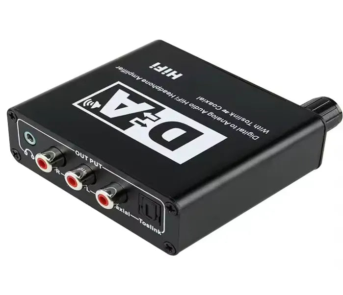Pixoma DAC-204 2-Input 4-Output Digital-to-Analog Audio Converter with Volume Control